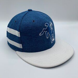 Indianapolis Colts NFL Blue White New Era 59Fifty Fitted Hat Mens 7 1/4